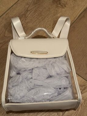 Kendra Scott White Clear Panel Mini Backpack